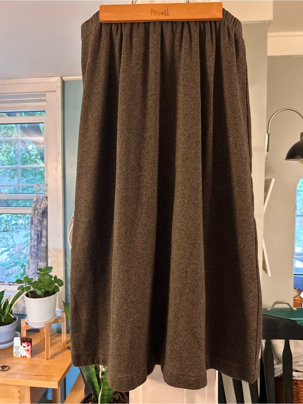 L.L. Bean Cozy Brown Maxi Skirt